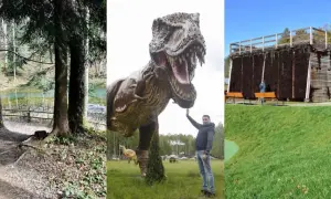 Jasło i okolice atrakcje turystyczne: leśne jezioro, park z dinozaurami i tężnia solankowa.