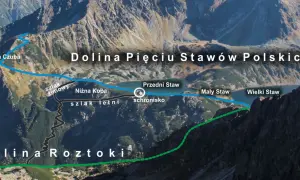 Trasa przez Dolinę 5 Stawów Polskich: od Świstowej Czuby przez schronisko, Przedni, Mały i Wielki Staw. Czas na wędrówkę.