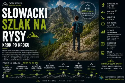 Słowacki szlak na Rysy, najłatwiejszy technicznie, prowadzi przez malowniczą Dolinę Mięguszowiecką.