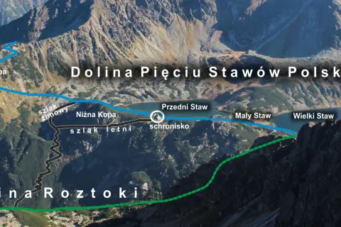 Trasa przez Dolinę 5 Stawów Polskich: od Świstowej Czuby przez schronisko, Przedni, Mały i Wielki Staw. Czas na wędrówkę.