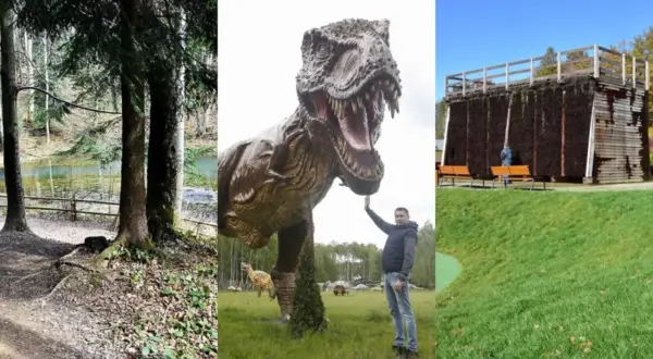 Jasło i okolice atrakcje turystyczne: leśne jezioro, park z dinozaurami i tężnia solankowa.