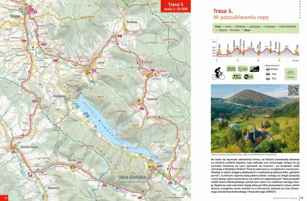Beskid Niski - najpiękniejsze szlaki rowerowe wiodą przez malownicze tereny, Jezioro Klimkowskie i drewniane cerkwie.